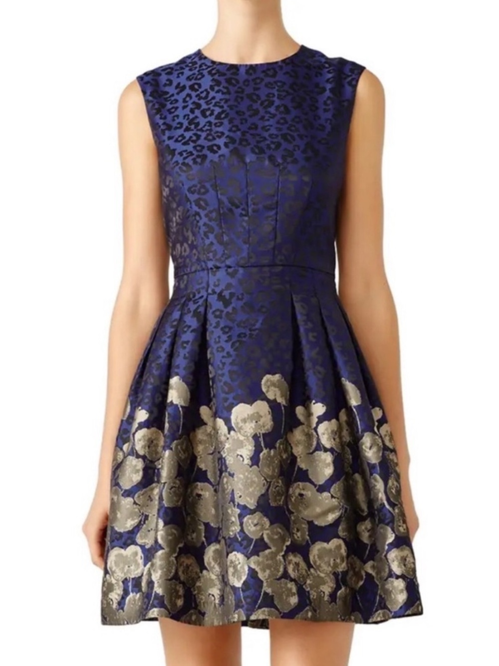Badgley Mischka cheetah crawl dress Mark & James size 4